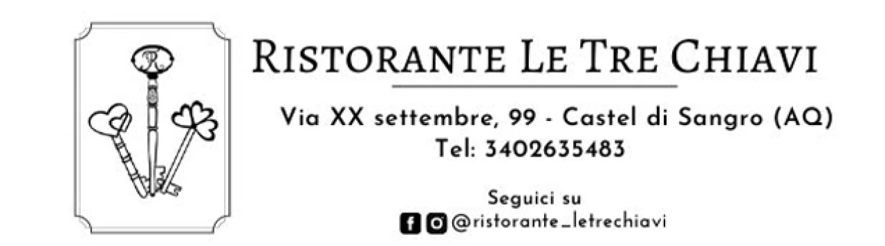 Banner Ristorante Le Tre Chiavi 636 per 177 pixel